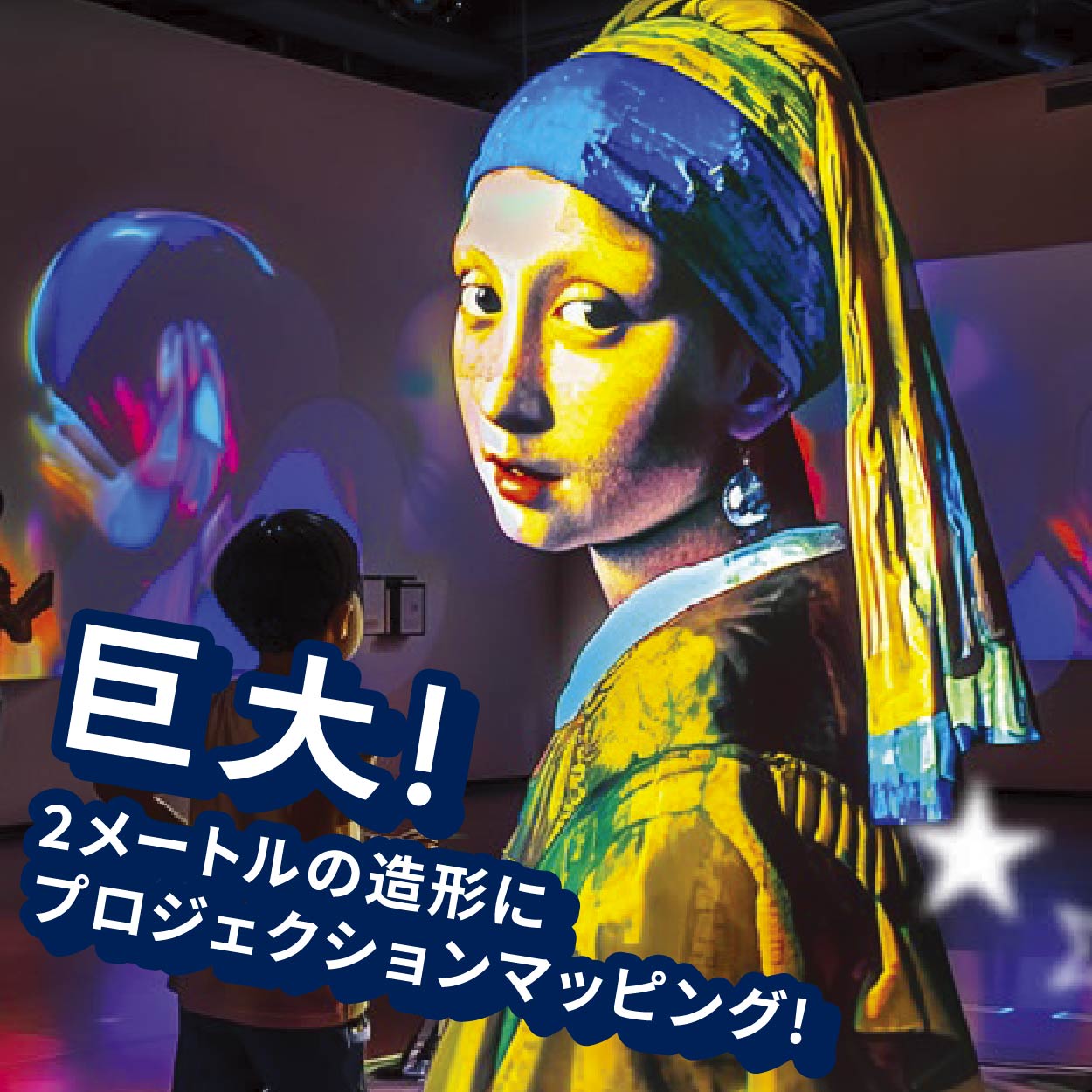 巨大真珠の耳飾りの少女マッピング